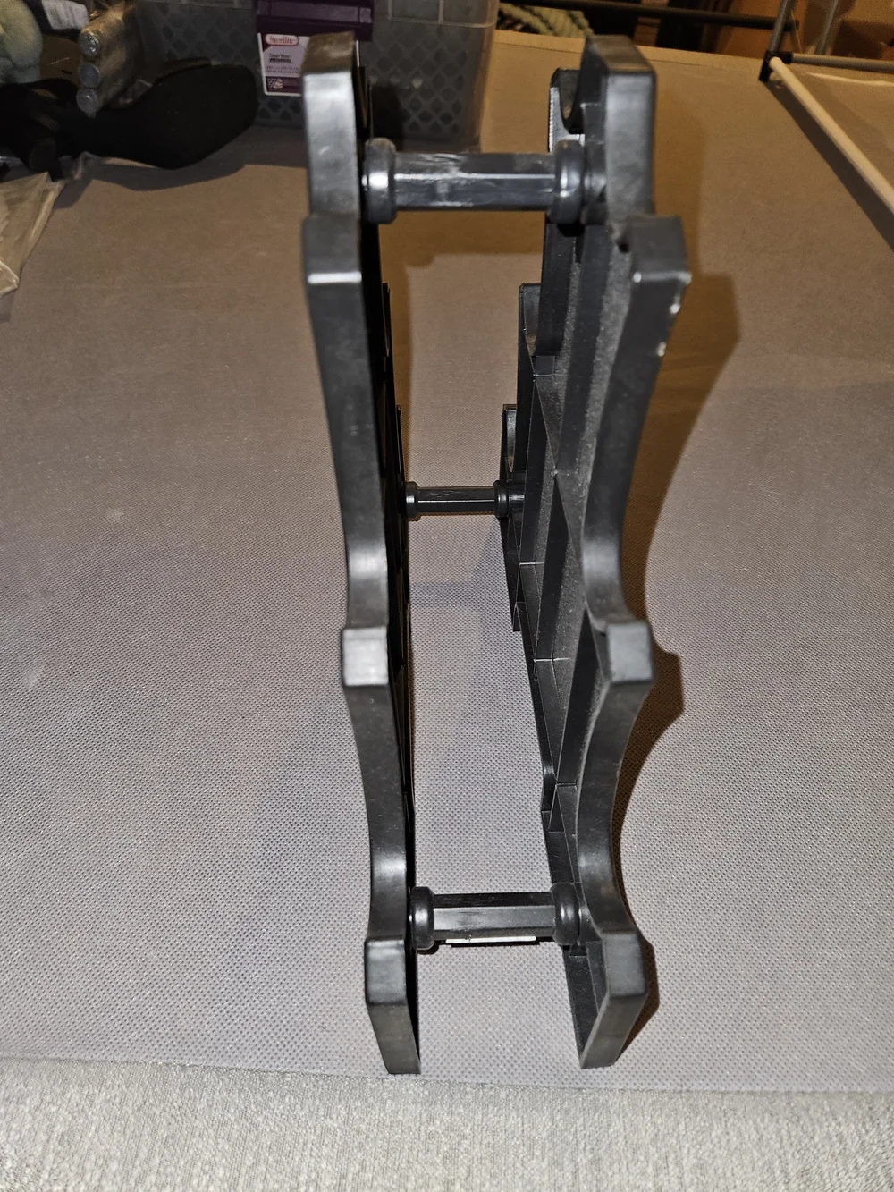 Black Plastic Dumbbell or Weight Plate Rack Organizer